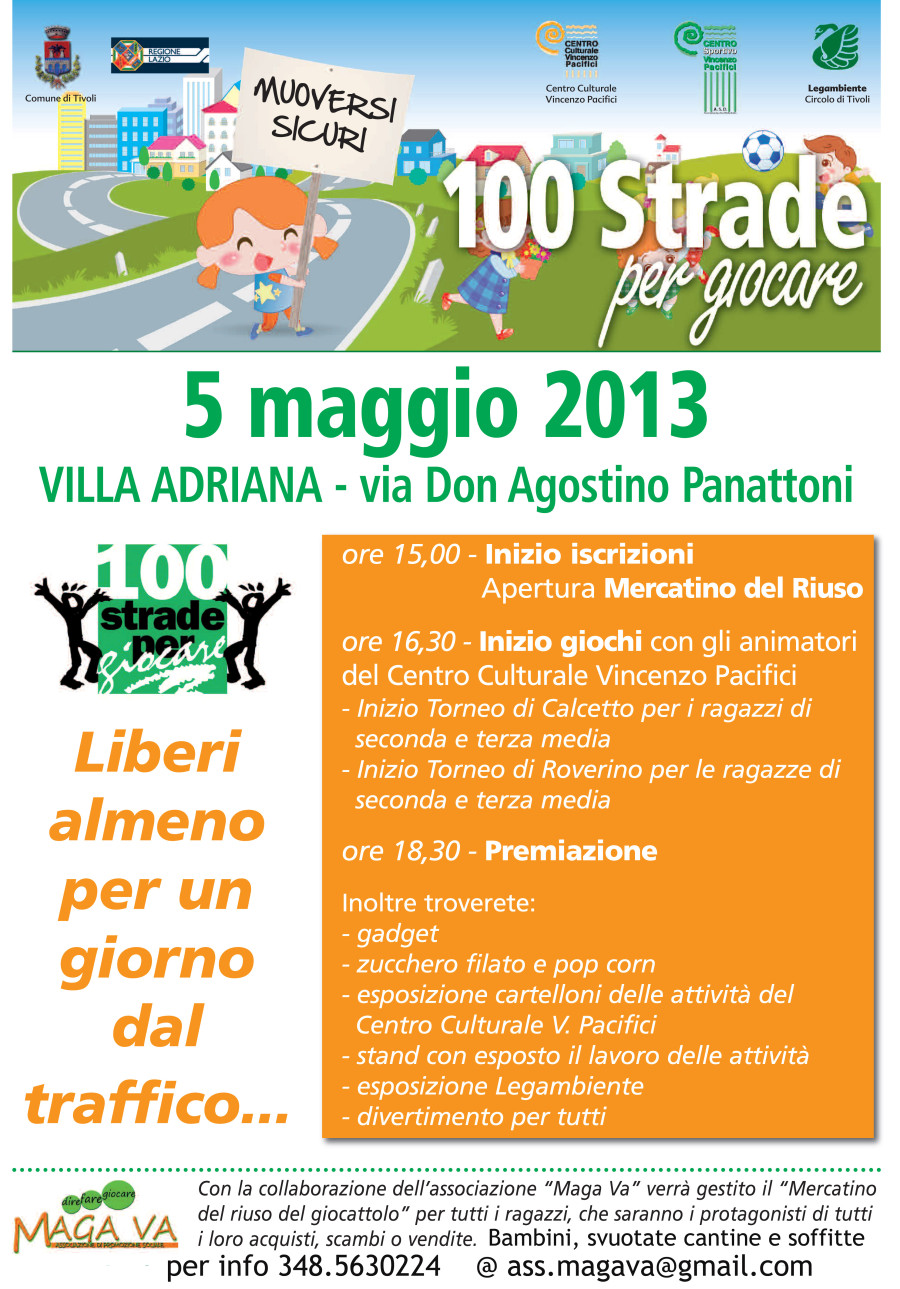 Villa Adriana, torna 100 Strade per giocare