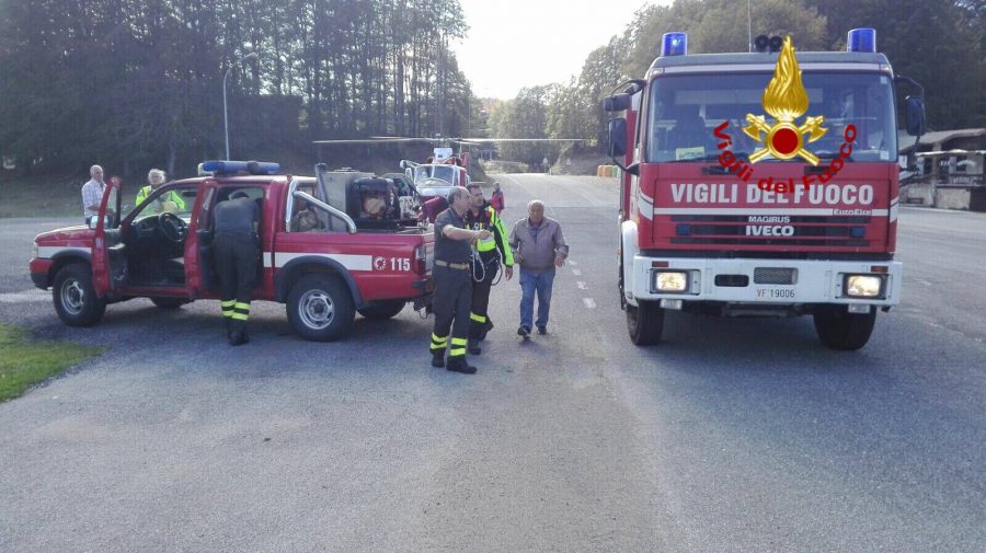 Dispersa a Campo dell’Osso, anziana ritrovata dall’elicottero dei Vigili del Fuoco