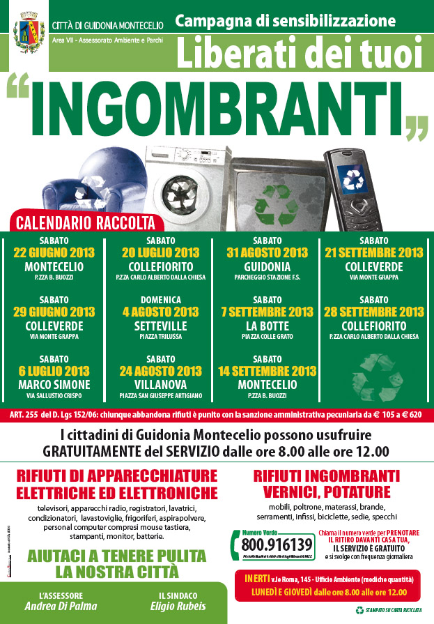 Giornate ecologiche a Guidonia Montecelio, le prossime tappe