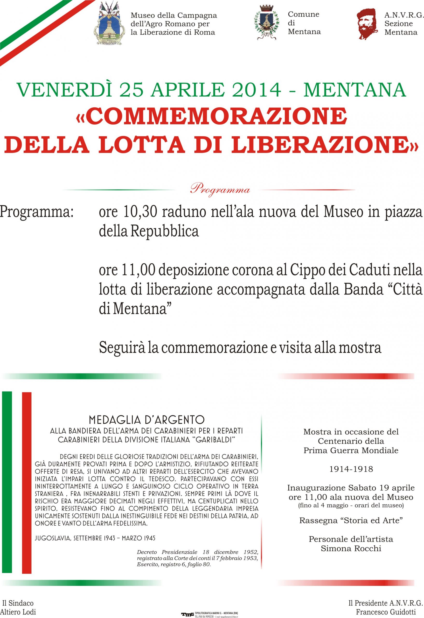 Mentana ricorda il 25 aprile con cortei e mostre