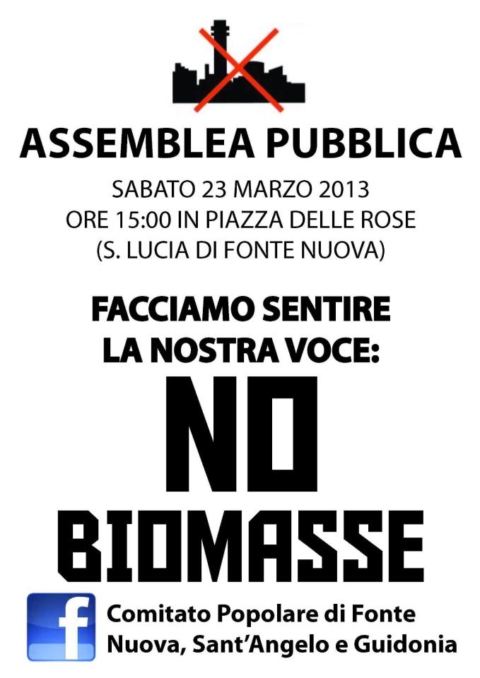 Impianti a biomassa, oggi pomeriggio assemblea pubblica
