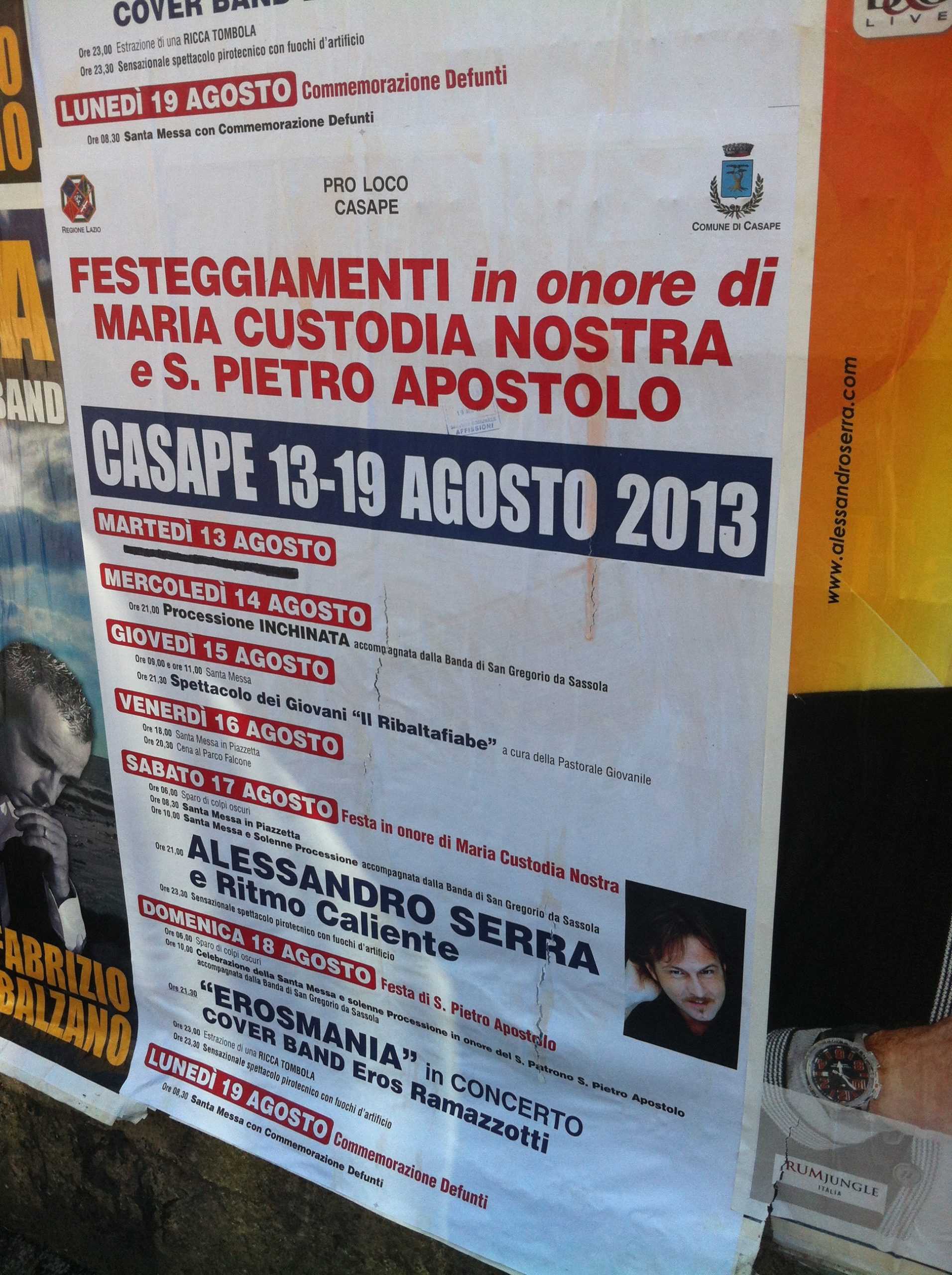 Casape in festa, tutti gli appuntamenti fino a lunedì