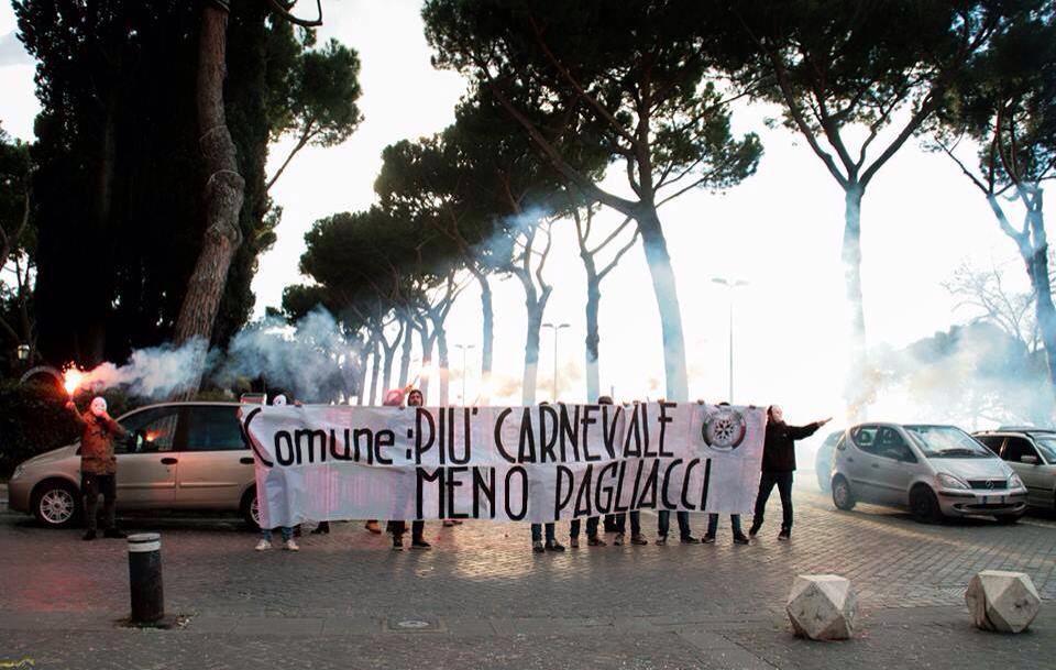 Irruzione di CasaPound nella sfilata di Carnevale