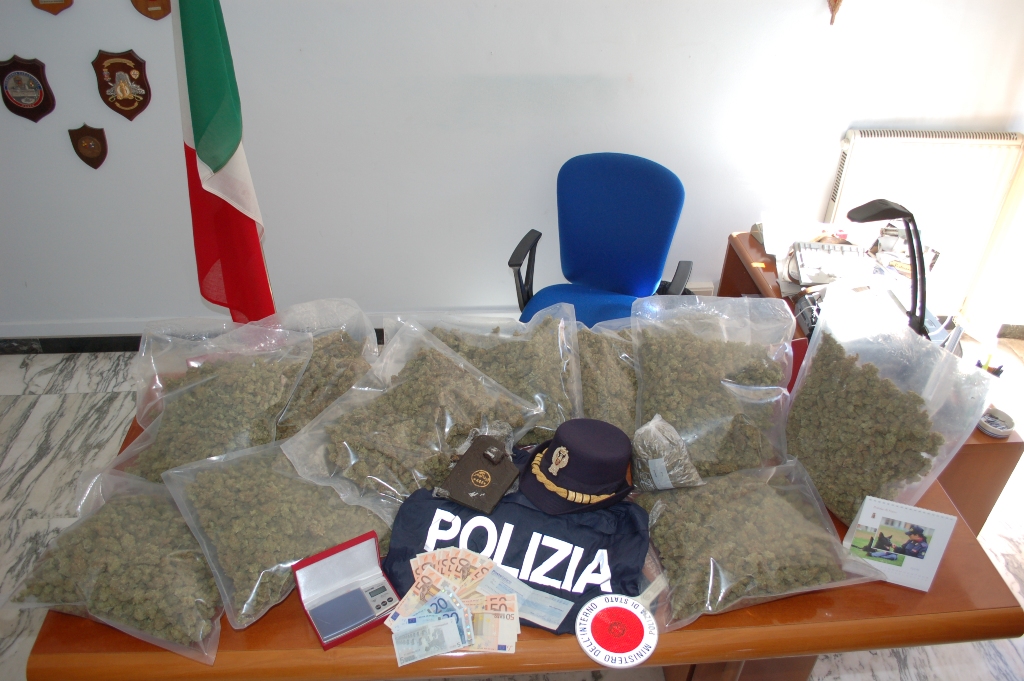 Colpo grosso della polizia: 6 chili di droga sequestrati e un arresto