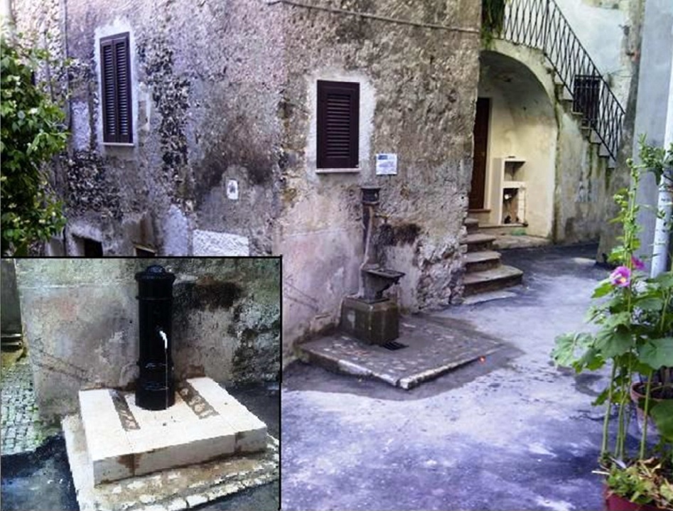 Castel Madama: ripristinata la storica fontanella di vicolo del Colle