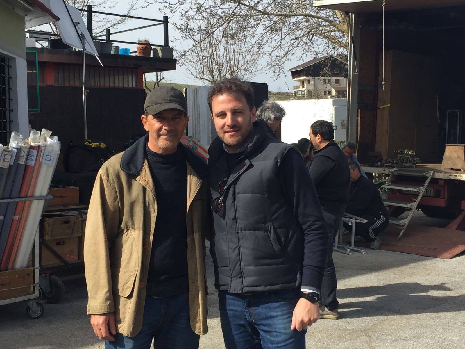 Antonio Banderas a Livata per le riprese di Black Butterfly