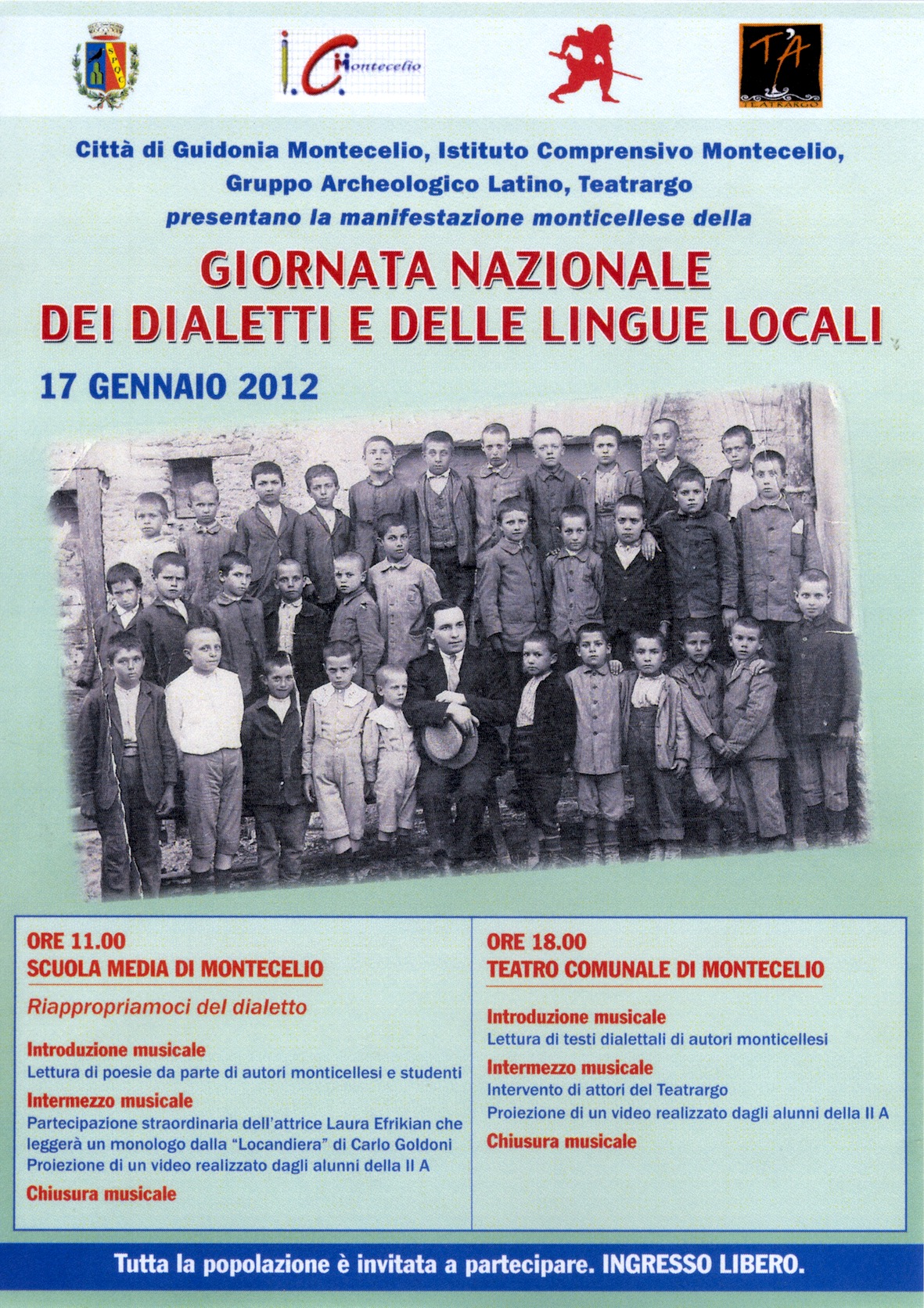 Montecelio, posticipata al 24 gennaio “causa neve” la giornata del dialetto monticellese