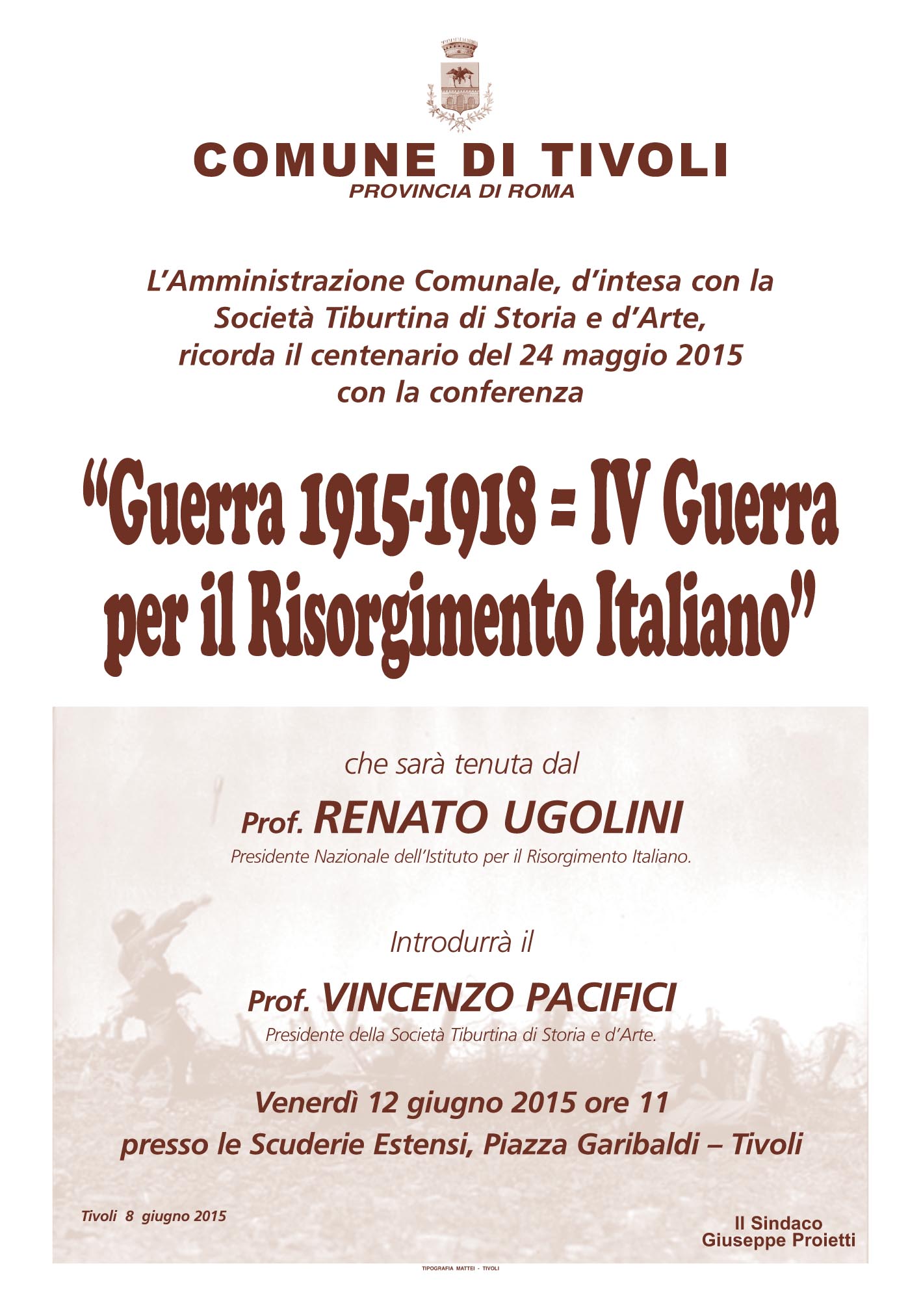 Alle Scuderie Estensi si ricorda la prima guerra mondiale