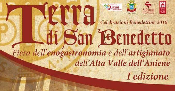 Subiaco, “Terra di San Benedetto”:  fiera dell’enogastronomia e artigianato