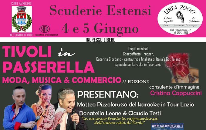 4 e 5 giugno: torna la terza edizione di “Tivoli in passerella”