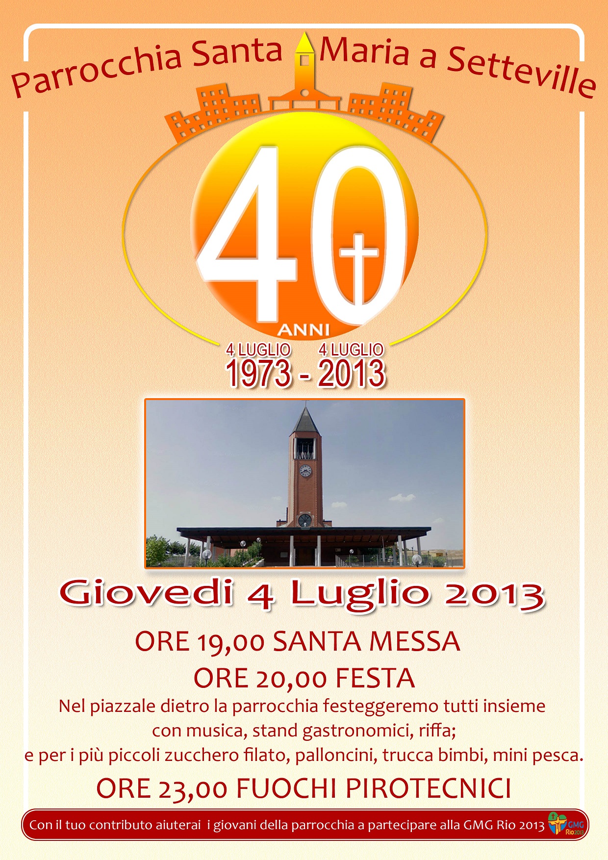 La Parrocchia di Santa Maria a Setteville compie 40 anni