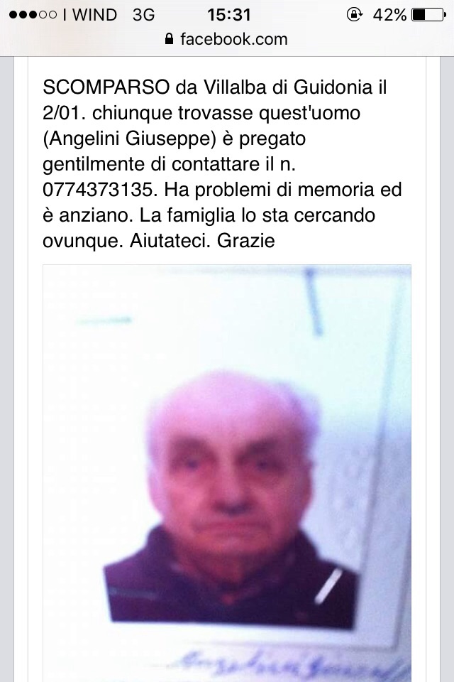 Continuano anche col buio le ricerche per trovare Giuseppe Angelini