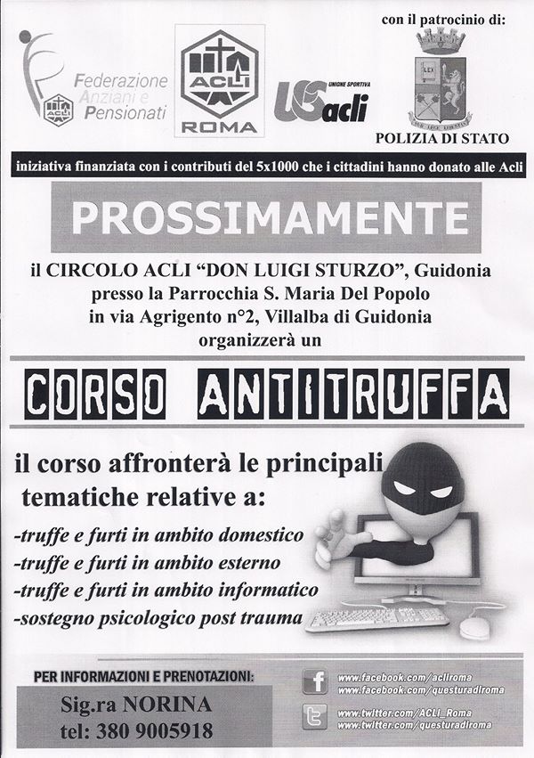 A Villalba il primo “corso antitruffa”