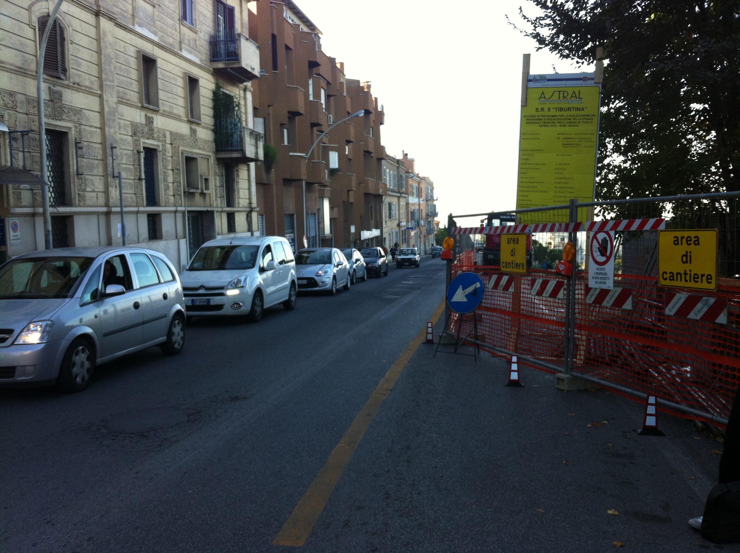 Fermo il cantiere dell’Astral per la via Tiburtina, l’azienda replica: siamo nei tempi