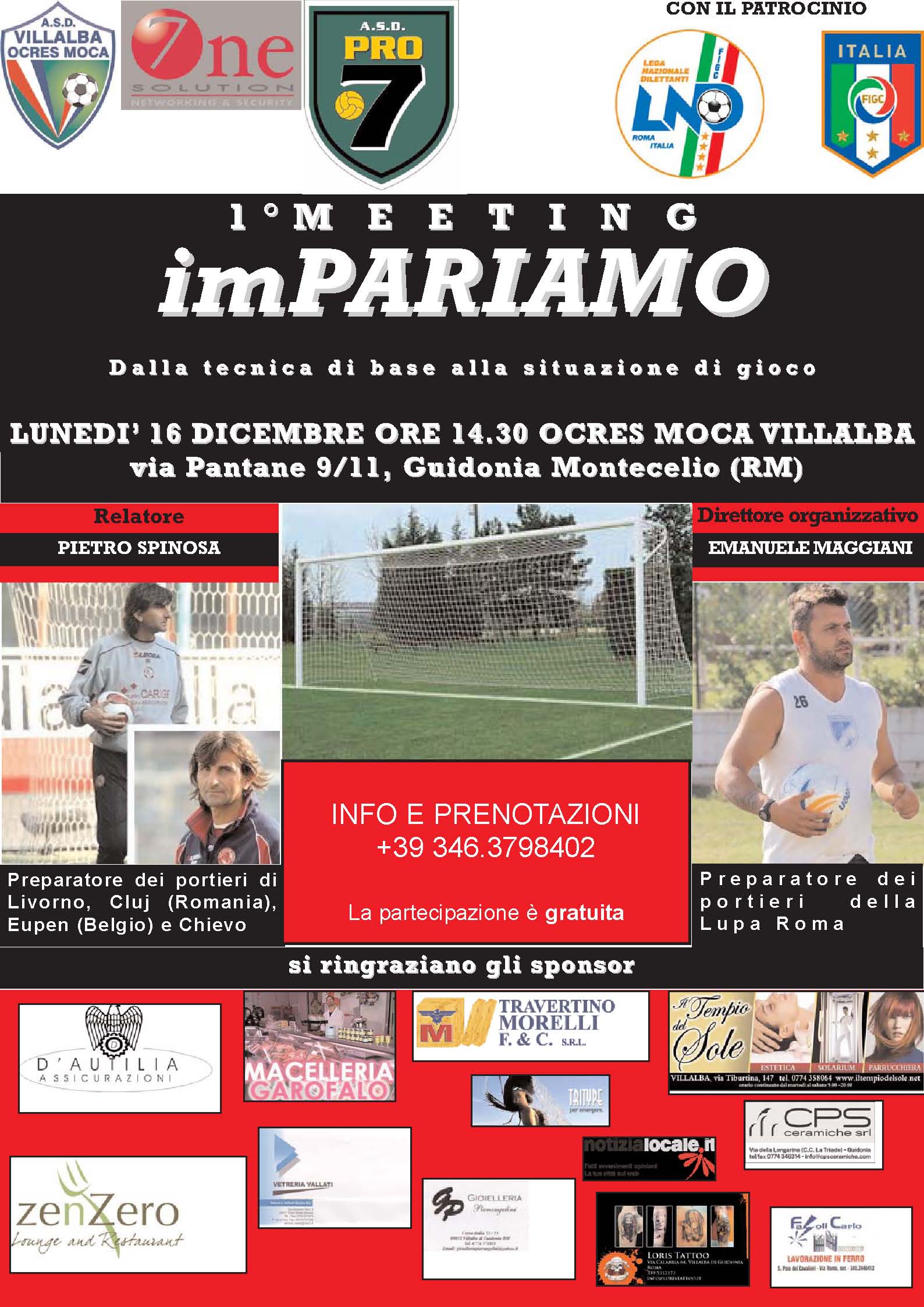 Primo meeting “Im-pariamo” per portieri e preparatori