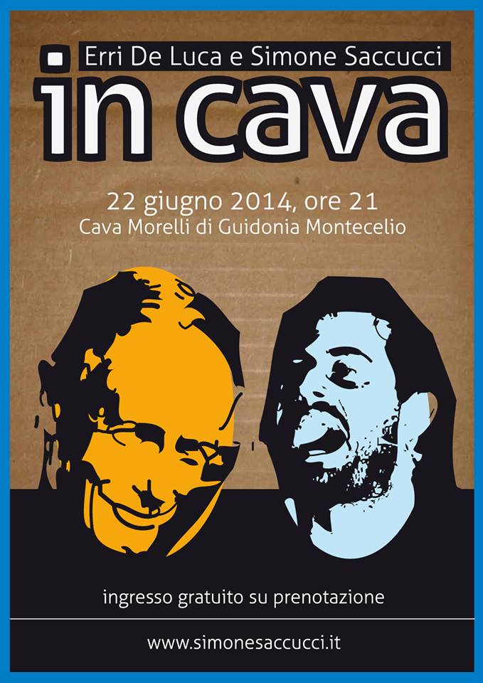 Simone Saccucci ed Erri De Luca insieme “In Cava”