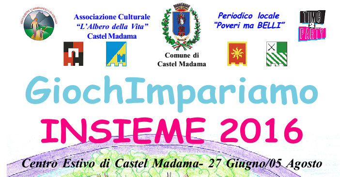 Castel Madama, torna il centro estivo GiochImpariamo INSIEME