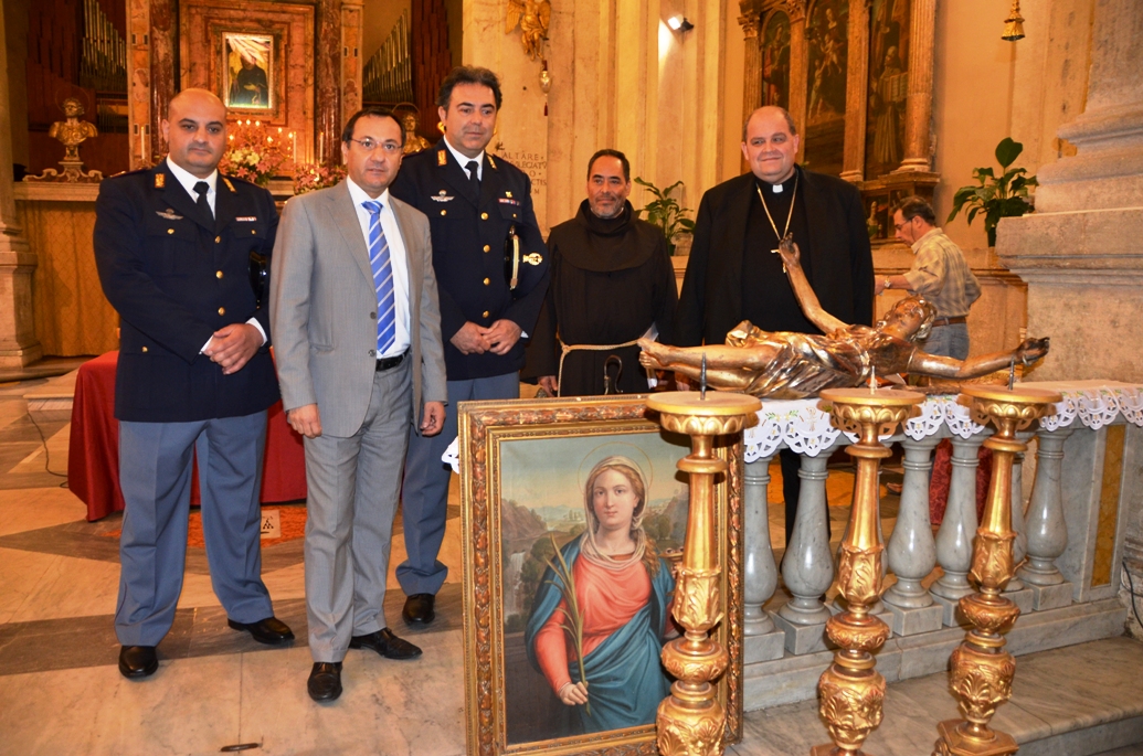 Tivoli, gioia per la riconsegna della refurtiva a “San Francesco”