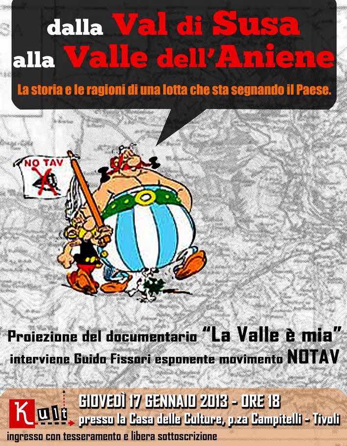 17.01: No Tav, un convegno a Tivoli per conoscere le ragioni della lotta