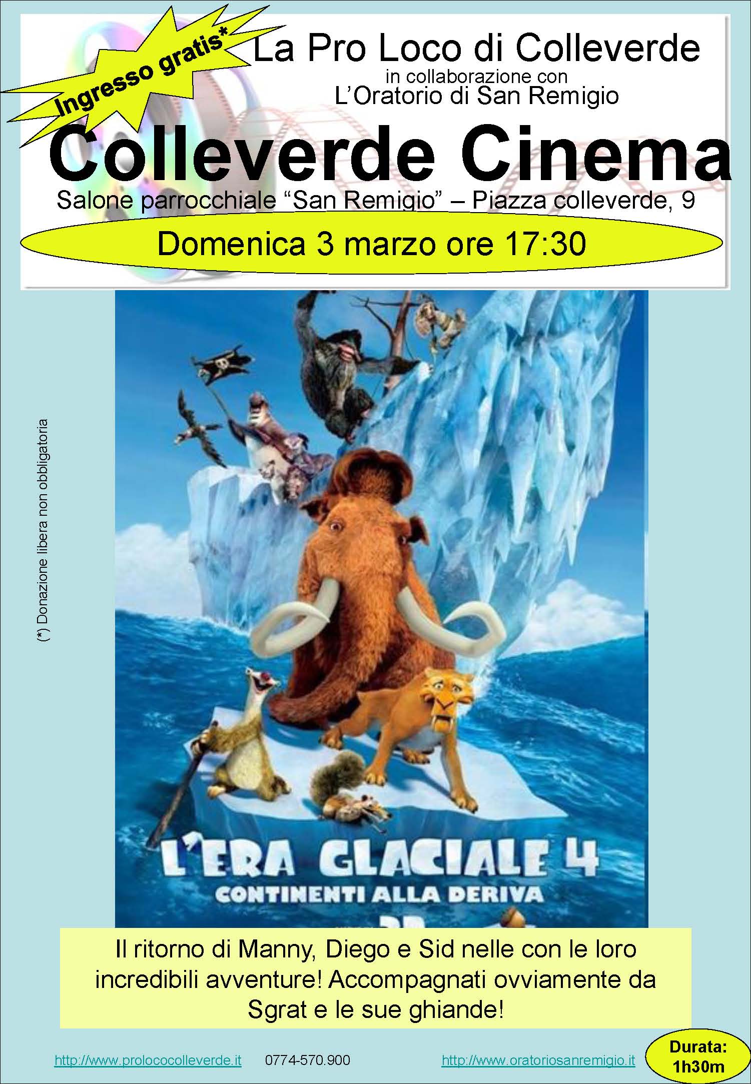 Colleverde a tutto cinema, domani secondo appuntamento