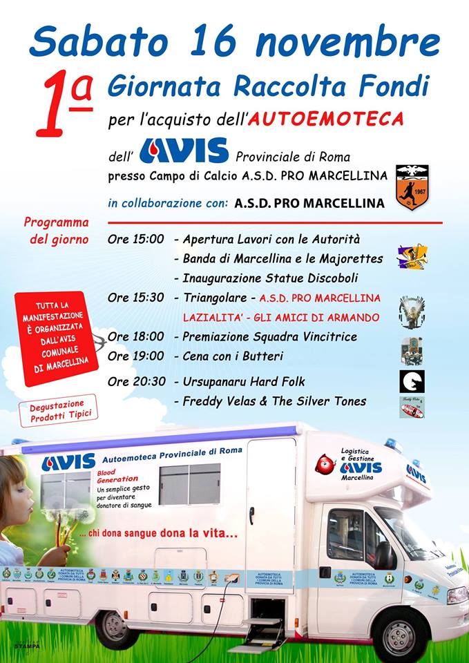 Prima raccolta fondi dell’Avis per acquisto autoemoteca