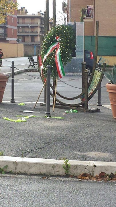 Tivoli Terme: rubati fiori al monumento Caduti di Nassiriya