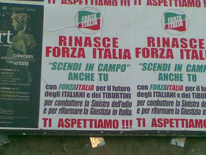 Forza Italia Tivoli: “Puntiamo ad essere il primo partito di centrodestra”