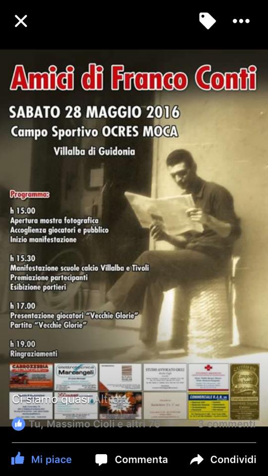 “Ciao Mister”, gli Amici di Franco Conti in campo per ricordarlo