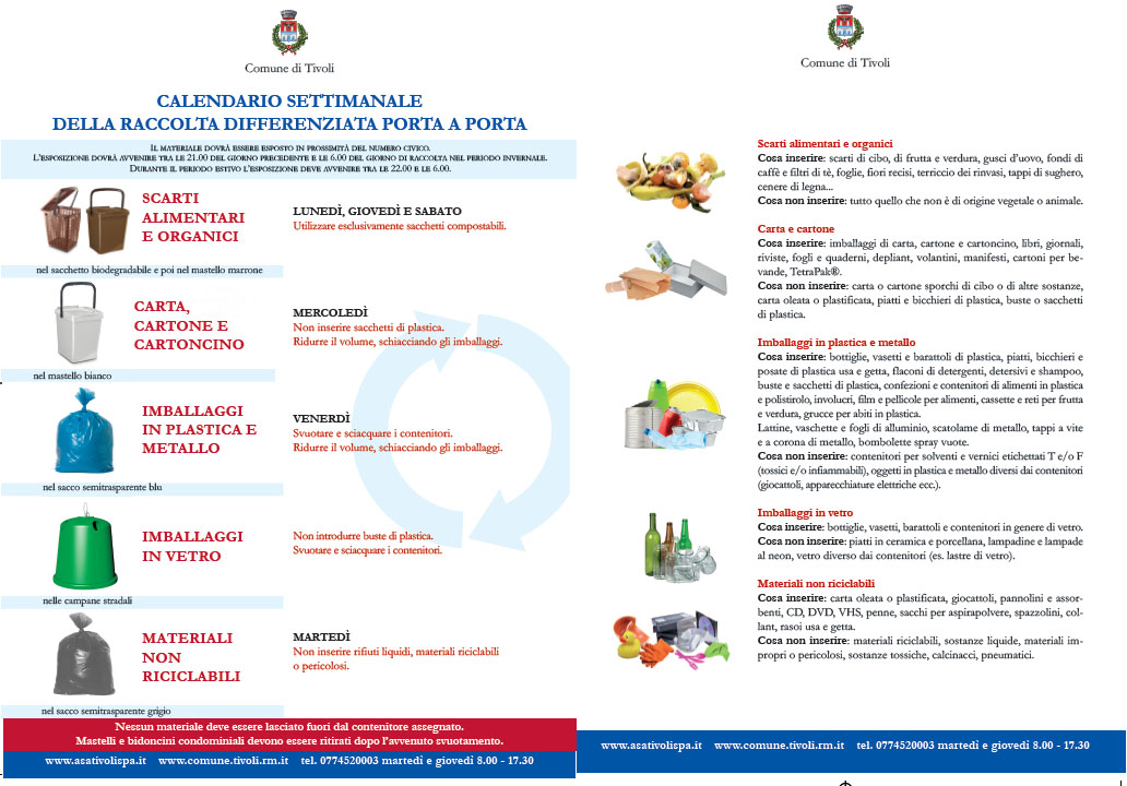 Porta a Porta: al via da oggi in tre quartieri. Ecco la guida per il conferimento: cosa, dove, come e quando