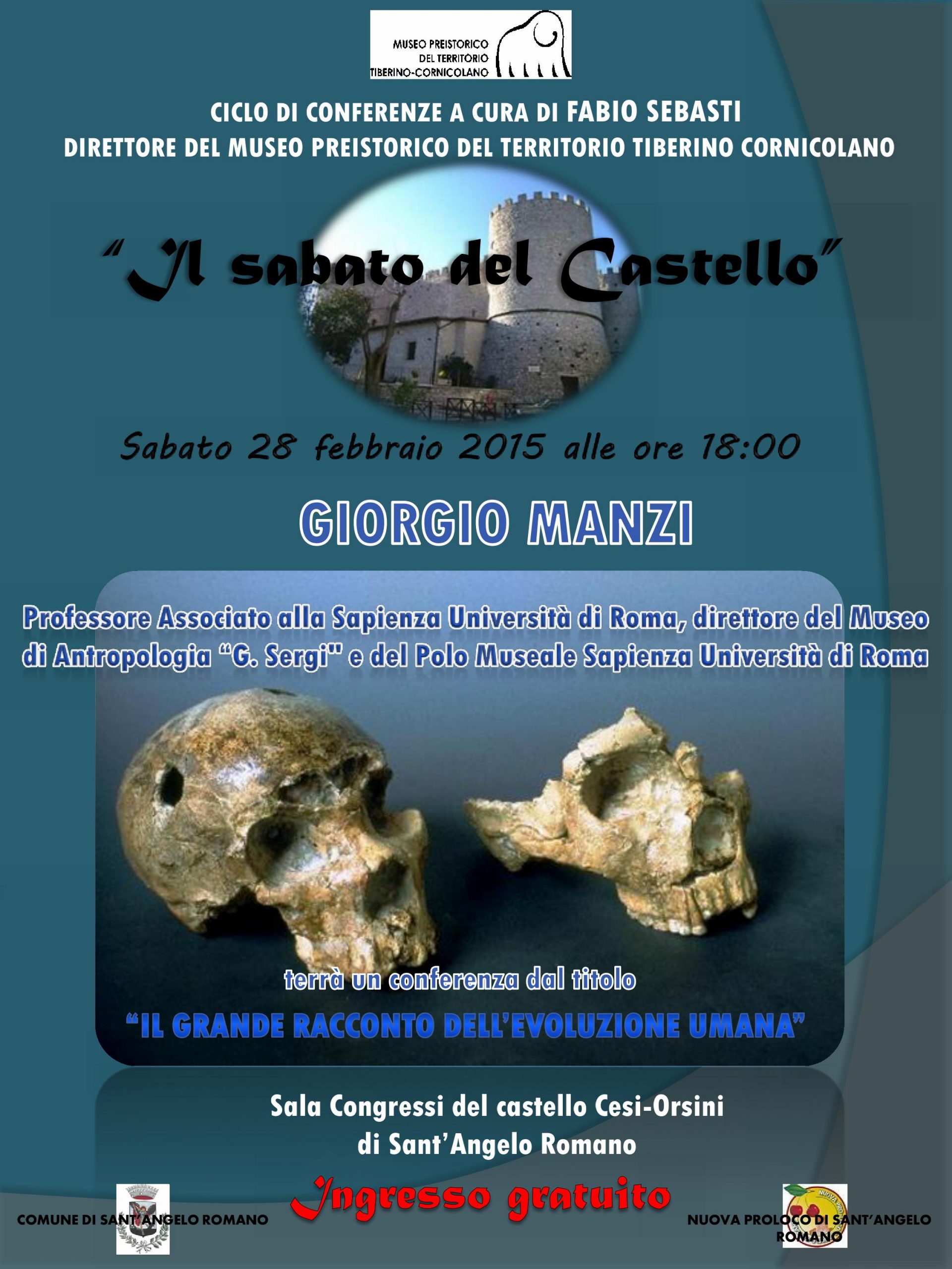 “Il grande racconto dell’evoluzione umana” a Sant’Angelo Romano