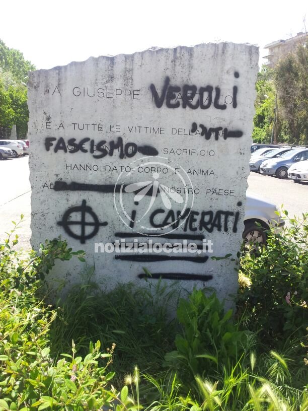 Tivoli,oggi il corteo contro l’atto vandalico alla lapide di Impastato