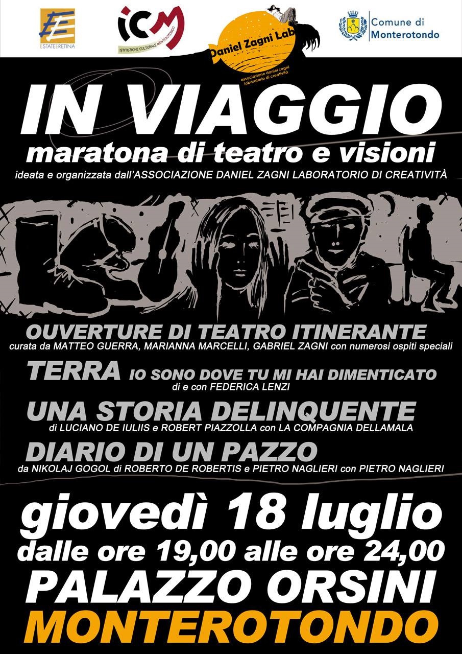 Monterotondo, una maratona teatrale dedicata al viaggio