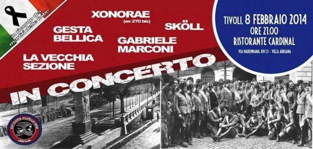 #NL Tivoli Eventi Un concerto per ricordare i martiri delle Foibe