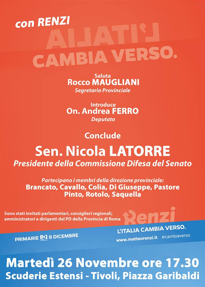 Tivoli, oggi alle Scuderie Estensi c’è Nicola La Torre