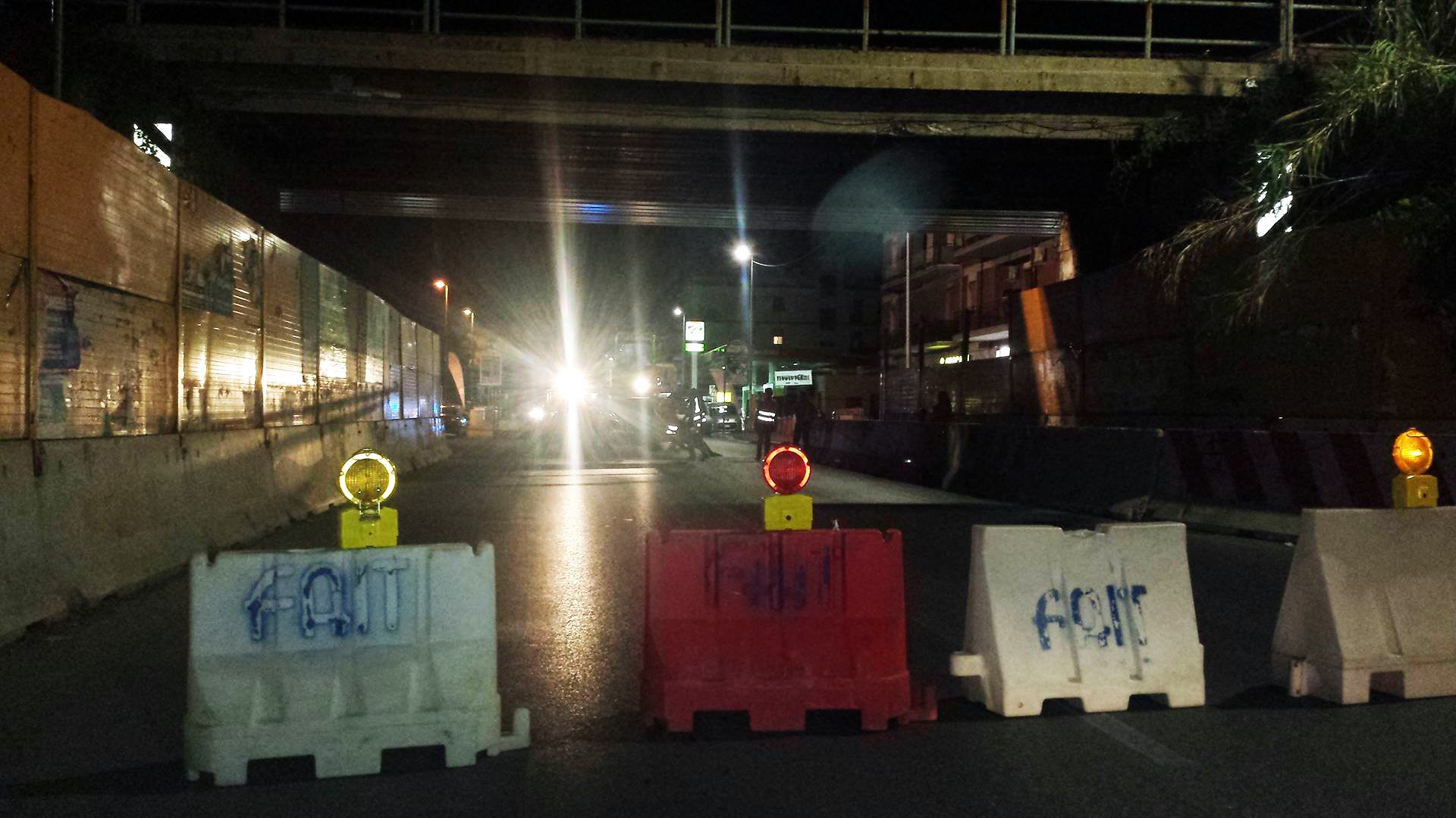 Tiburtina chiusa per lavori, ecco com’era ieri notte