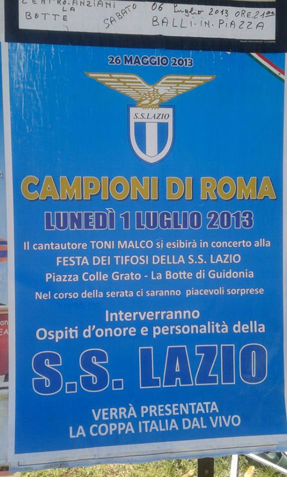 Guidonia, a La Botte la grande festa per la Lazio