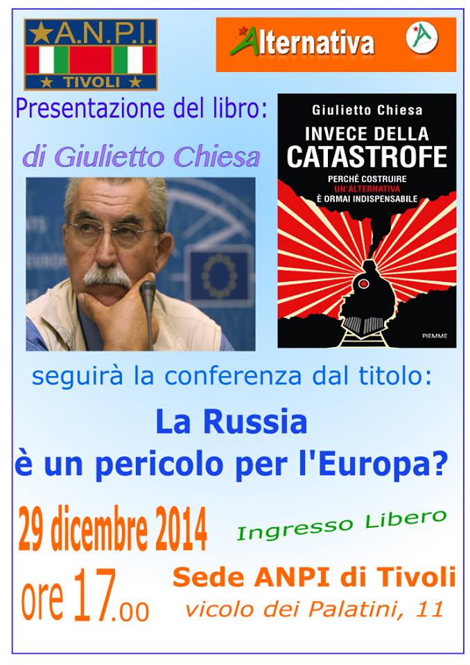 Tivoli: presentazione dell’ultimo libro di Giulietto Chiesa e conferenza sulla Russia