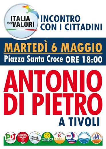 #EleTivoli – Un pomeriggio con Antonio Di Pietro