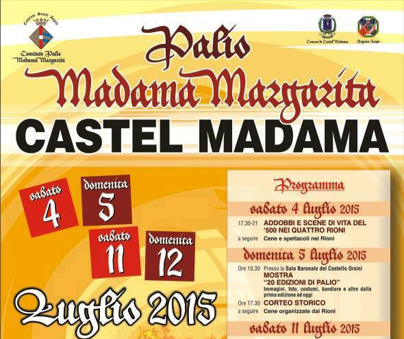 Castel Madama: programma ricchissimo e tante novità per il 20° palio Madama Margherita