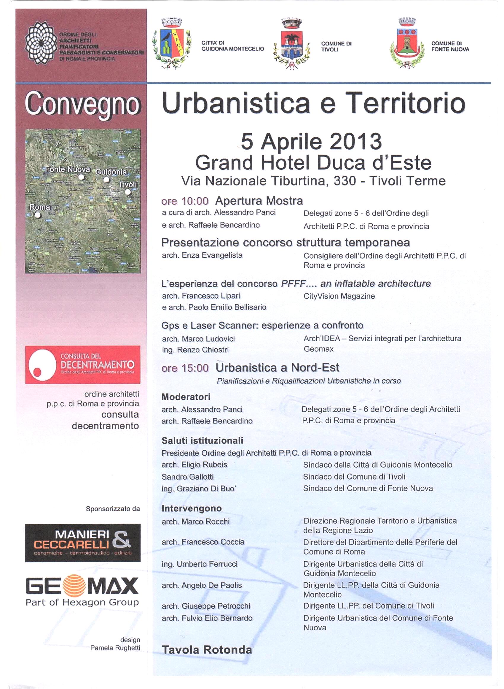 Guidonia, “Urbanistica e Territorio”, oggi il convegno