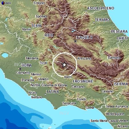 Vallepietra: tre lievi scosse di terremoto in pochi minuti