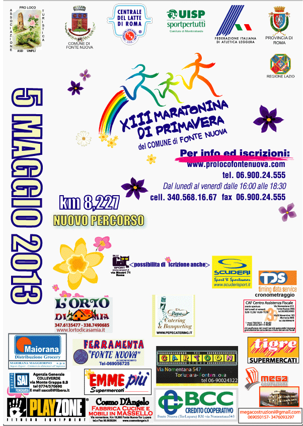 Fonte Nuova, domenica la Maratonina di Primavera