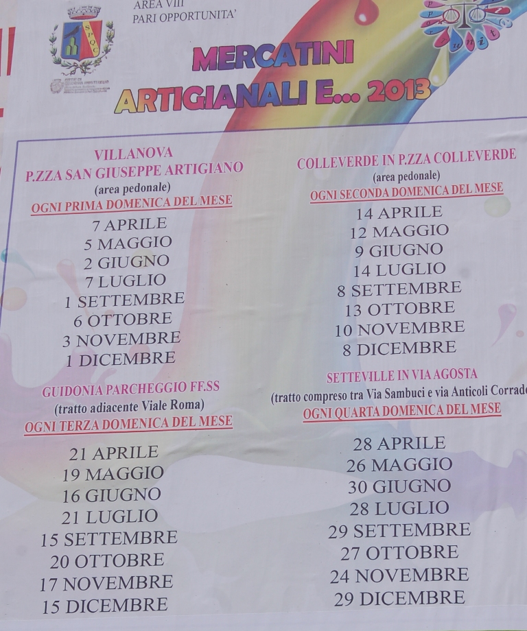 La domenica si trascorre gironzolando tra i “Mercatini”