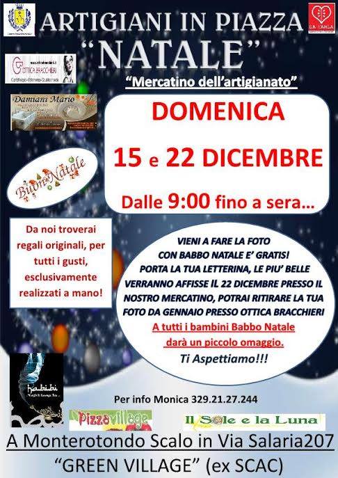 #NLEventi – Mercatino di Natale a Monterotondo Scalo