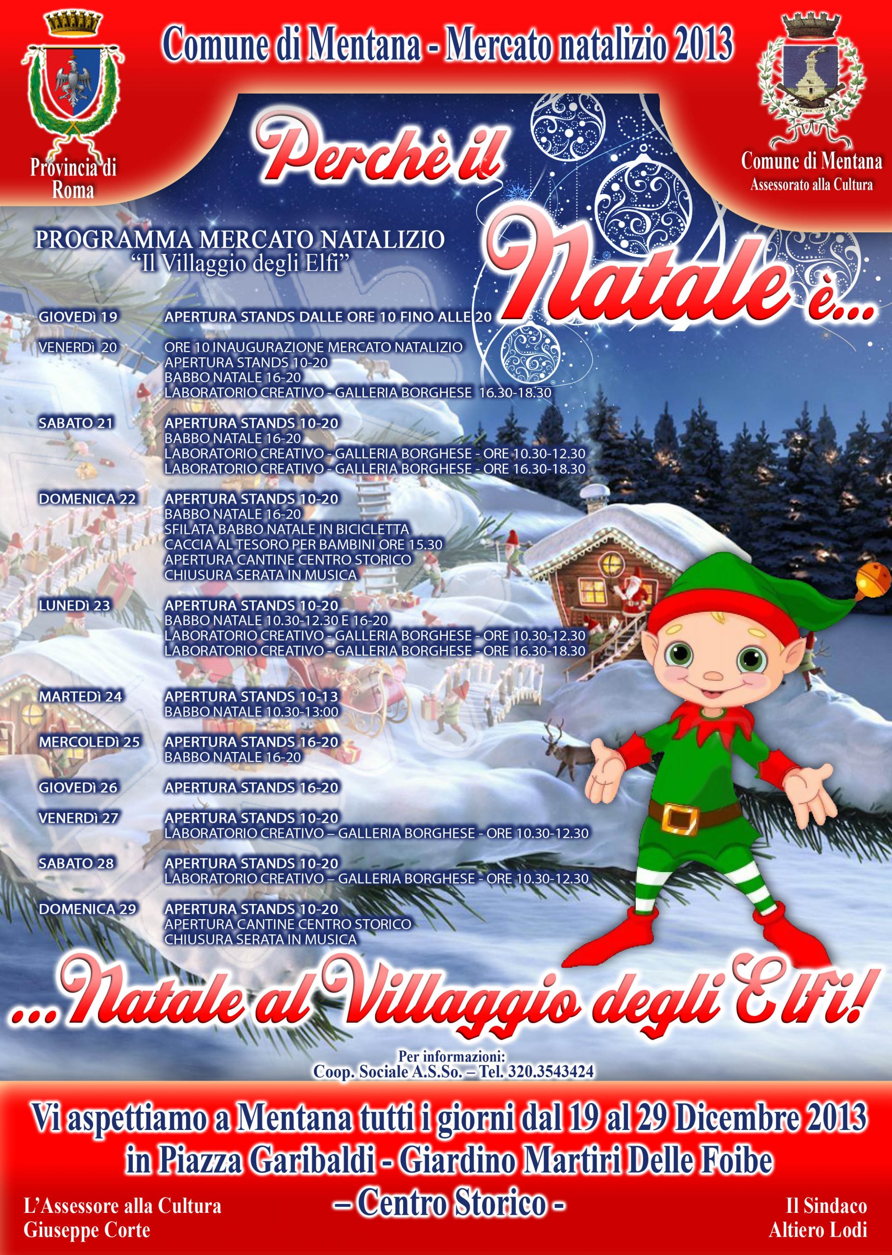 #NLEventi, Mentana, mercatini natalizi ed elfi riempiono il centro storico