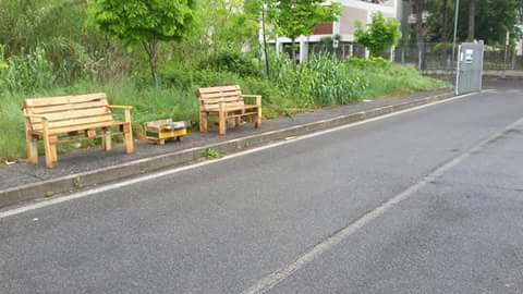Subito rubate le panchine posizionate nella Pcp di Tivoli Terme