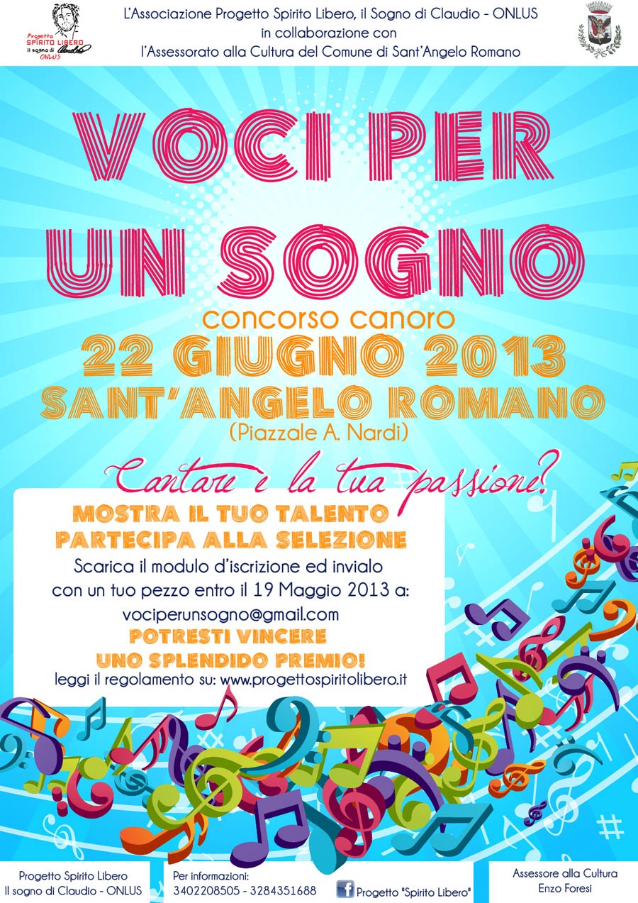 Sant’Angelo Romano: aperte le iscrizioni per “Voci per un sogno”