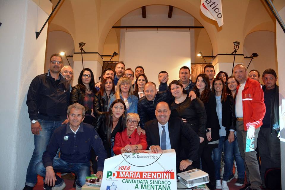 Elezioni Mentana: Zingaretti va da Rendini e promette casa della salute e una strada per collegare il casello di Guidonia