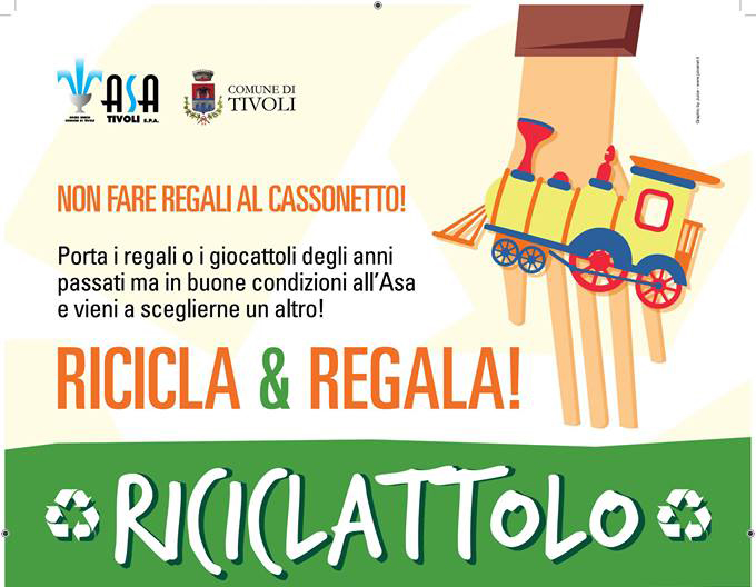 Scambio di giocattoli non più utilizzati, a Tivoli arriva Riciclattolo