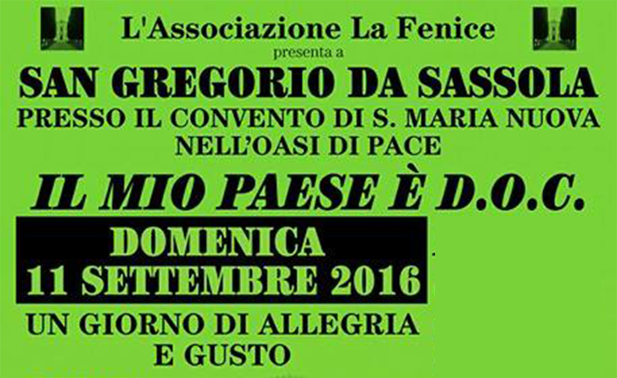 San Gregorio: domenica “gustoso” appuntamento con Il Mio Paese è Doc
